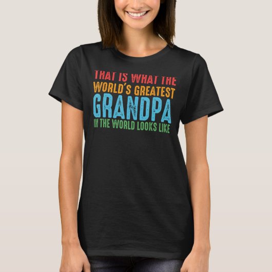 Mannen dat is de grootste opa gra ter wereld t-shirt (Voorkant)