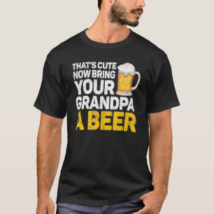 Mannen dat nu opa een bieropa brengt t-shirt
