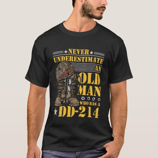 Mannen Dd 214 Militaire veteraan van Alumni T-shirt (Voorkant)