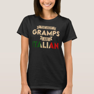 Mannen De beste Gramps zijn Italiaans Vlag Italiaa T-shirt