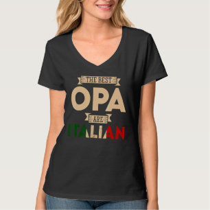 Mannen De beste opa zijn Italiaans vlag Italiaans T-shirt