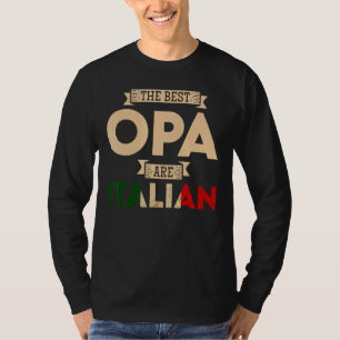 Mannen De beste opa zijn Italiaans vlag Italiaans T-shirt