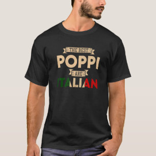 Mannen de beste papaver zijn italiaanse vlaggen t-shirt
