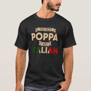 Mannen de beste papavera zijn Italiaanse vlaggen T-shirt