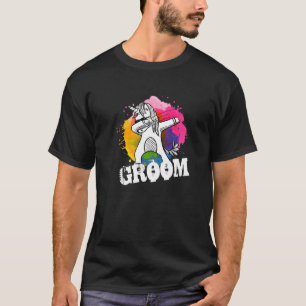 Mannen De Bruidegom Mannen Bachelor Verlovingsfees T-shirt