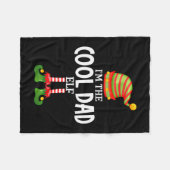 Mannen de coole vader elf kerst bijpassende pyjama fleece deken (Voorkant (Horizontaal))