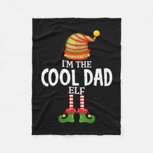 Mannen de coole vader elf kerst bijpassende pyjama fleece deken