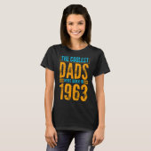 Mannen De coolste vaders werden geboren in 1963 T-shirt (Voorkant volledig)