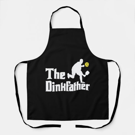 Mannen De Dinkfather Grappige Pickleball Speler Schort (Voorkant)