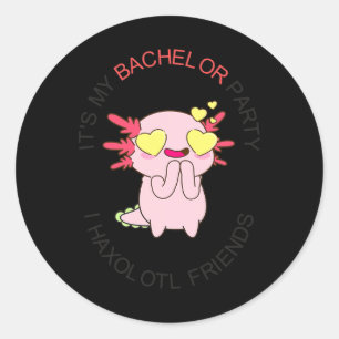 Mannen De Groom Squad Bachelor Party Weddenschap I Ronde Sticker