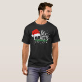 Mannen de heer Claus kerstparen die hem passen bij T-shirt (Voorkant volledig)