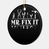 Mannen de heer Fix voor een handyman ambachtsman Keramisch Ornament (Links)