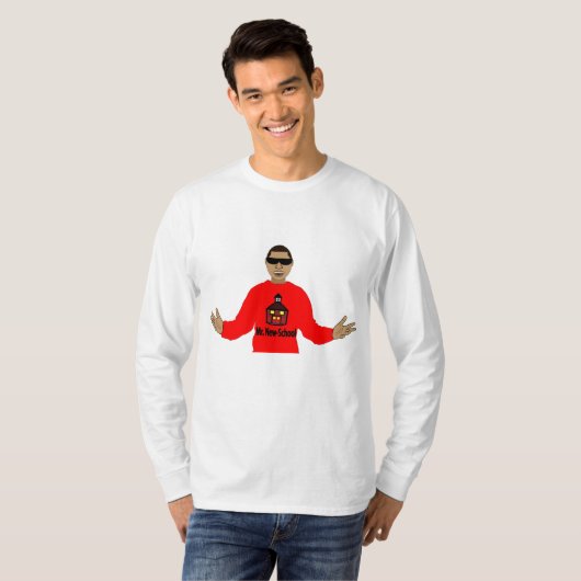 Mannen de heer New-School Long Sleeve T-shirt (Voorkant volledig)