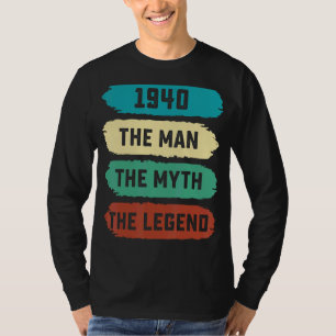 Mannen De Man Myth Legend 1940 82e Verjaardag voor T-shirt