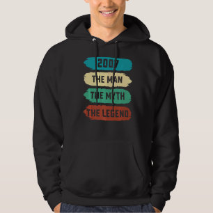 Mannen De Man Myth Legend 2007 15th Birthday for 1 Hoodie
