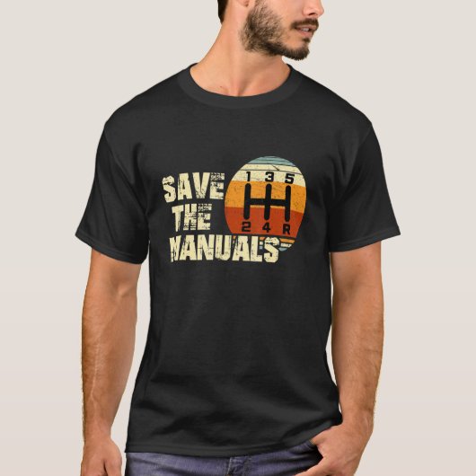 Mannen De stekker handmatig opslaan T-shirt (Voorkant)