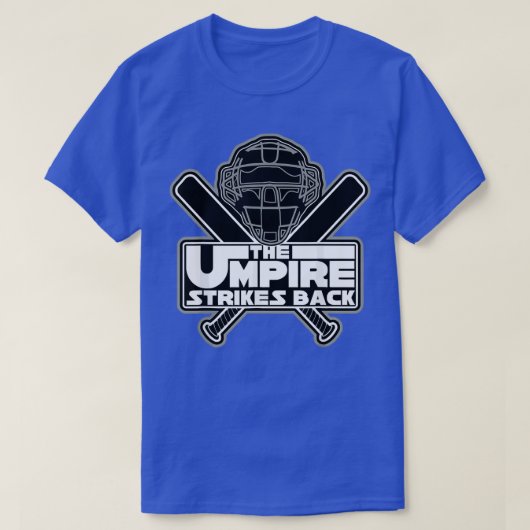Mannen de Umpire slaat de grappige honkbal terug T-shirt (Design voorkant)