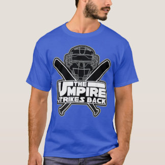 Mannen de Umpire slaat de grappige honkbal terug T-shirt