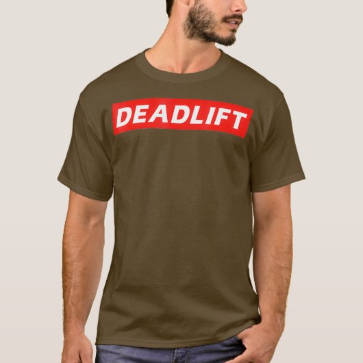 Mannen Deadlift Strongman Body Builder Gym Design T-shirt (Voorkant)