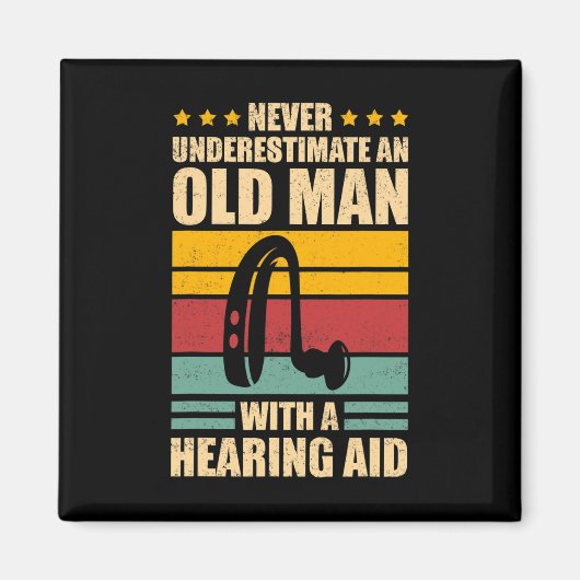 Mannen Deaf Awareness ASL en Deaf Pride Magneet (Voorkant)