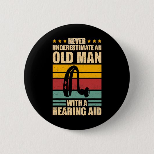 Mannen Deaf Awareness ASL en Deaf Pride Ronde Button 5,7 Cm (Voorkant)