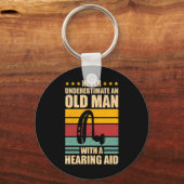 Mannen Deaf Awareness ASL en Deaf Pride Sleutelhanger (Voorkant)