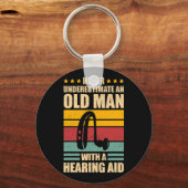 Mannen Deaf Awareness ASL en Deaf Pride Sleutelhanger (Achterkant)