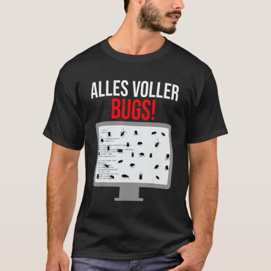 Mannen Debuggen Codering Computer Programmeur Info T-shirt (Voorkant)