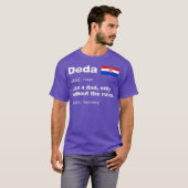 Mannen Deda Definitie Kroatische Opa Vaders T-shirt (Voorkant volledig)