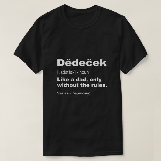 Mannen Dedecek Czech Grandpa Gifts Funny Grandpare T-shirt (Design voorkant)