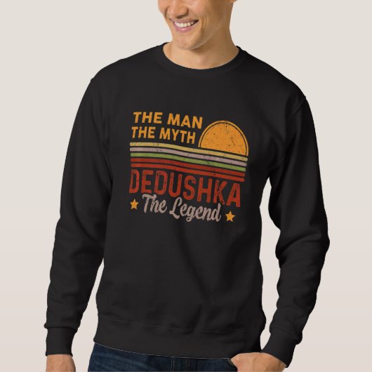Mannen dedushka Het Man Myth Legend Retro Grandpa Trui (Voorkant)