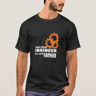 Mannen deeltijdingenieur voltijds vader vader prog t-shirt