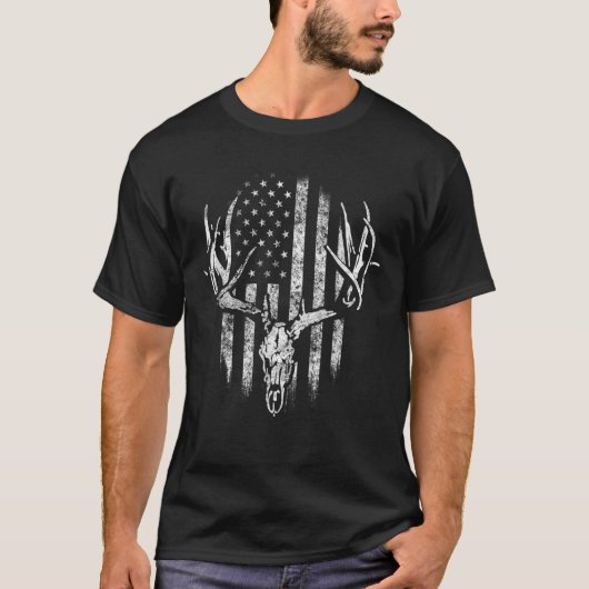 Mannen "Deer Hunting Grapic T-shirt Deer Antlers"  (Voorkant)