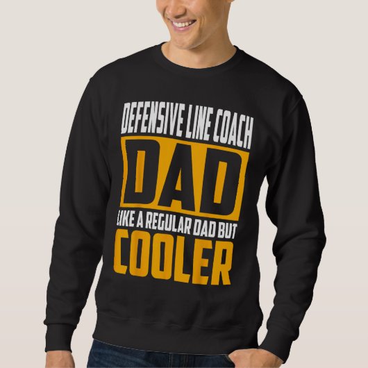 Mannen Defensive Line Coach Papa Net als een gew Trui (Voorkant)