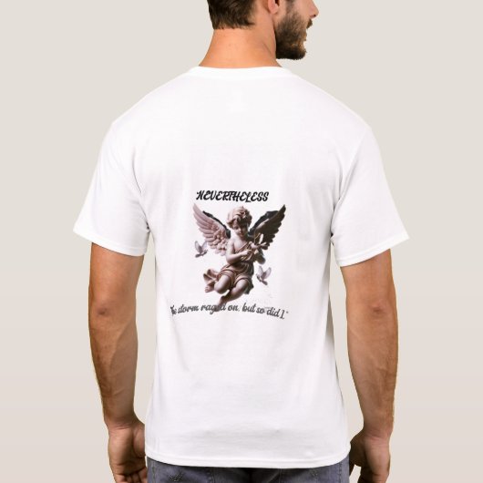 Mannen Desalniettemin T-shirts (Achterkant)