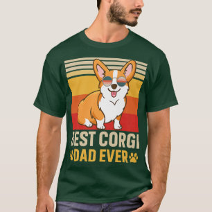 Mannen design Best Corgi Dad Ever Retro  Dog T-shirt
