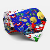 Mannen Designer Fish Crab Stropdas (Opgerold)