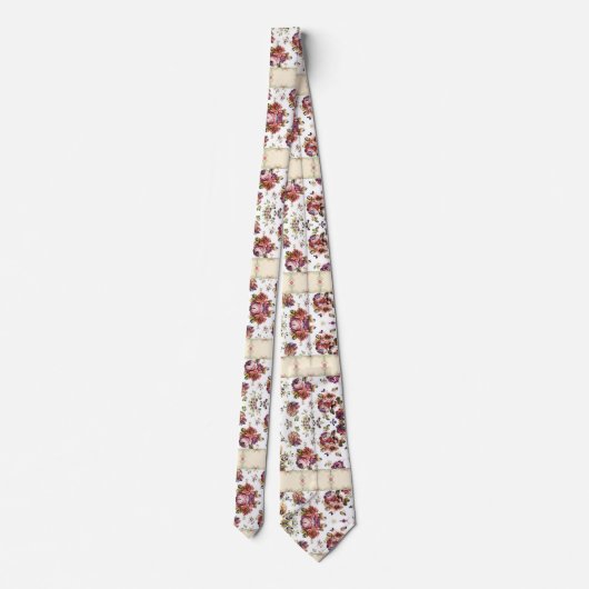 Mannen Designer Floral Stropdas (Achterkant)