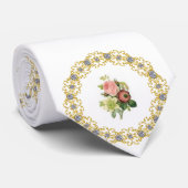 Mannen Designer Floral Stropdas (Opgerold)