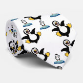 Mannen Designer Penguins Stropdas (Opgerold)