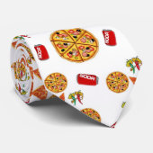 Mannen Designer Pizza Stropdas (Opgerold)