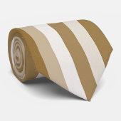 Mannen Designer Stropdassen Beige Stripe (Opgerold)