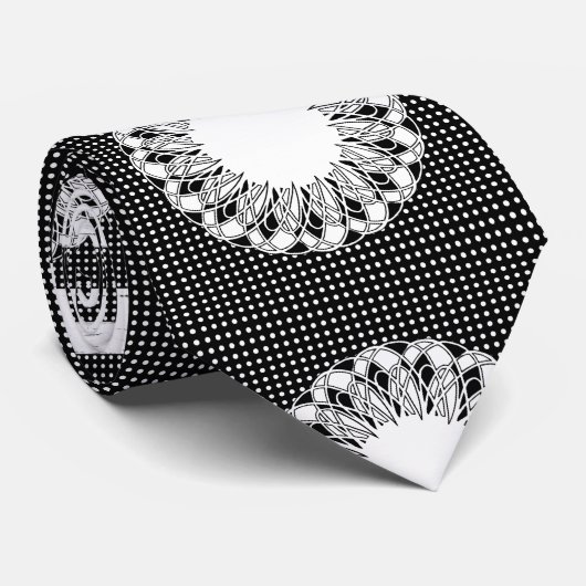 Mannen Designer Stropdassen Black Whtiet (Opgerold)