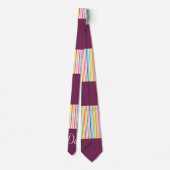 Mannen Designer Stropdassen Burgundy Stripe (Achterkant)