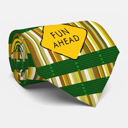 Mannen Designer Stropdassen Fun Ahead (Opgerold)