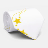 Mannen Designer Stropdassen Gele sterren (Opgerold)