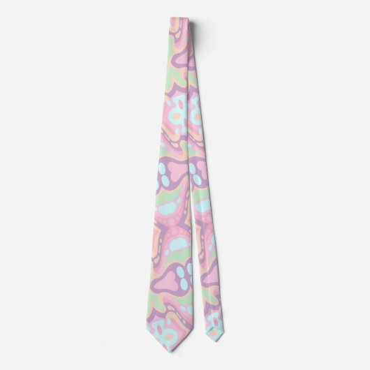 Mannen Designer Stropdassen Happy Kleurrijke Paste (Voorkant)