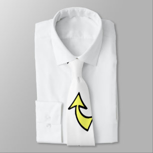 Mannen Designer Stropdassen Happy Yellow Arrow
