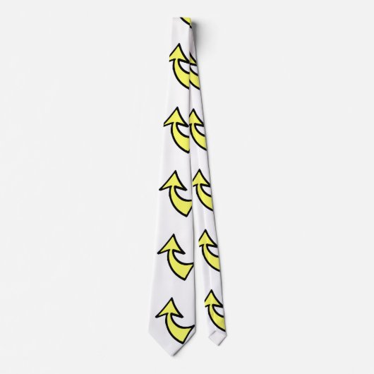 Mannen Designer Stropdassen Happy Yellow Arrow (Voorkant)