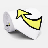 Mannen Designer Stropdassen Happy Yellow Arrow (Opgerold)